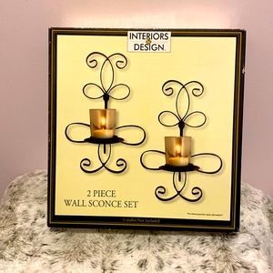 2 piece wall sconce set